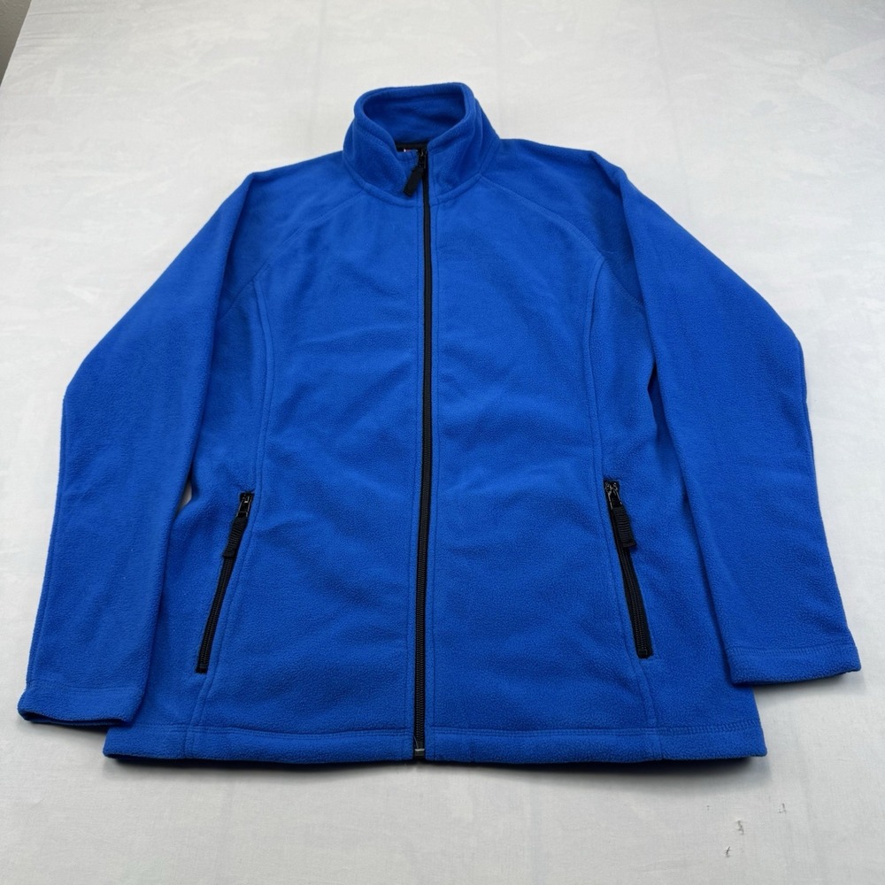 Clique Womens Small Petite Royal Blue Full Zip Fleece Jacket Outdoor Casual